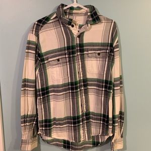 Green and White Flannel